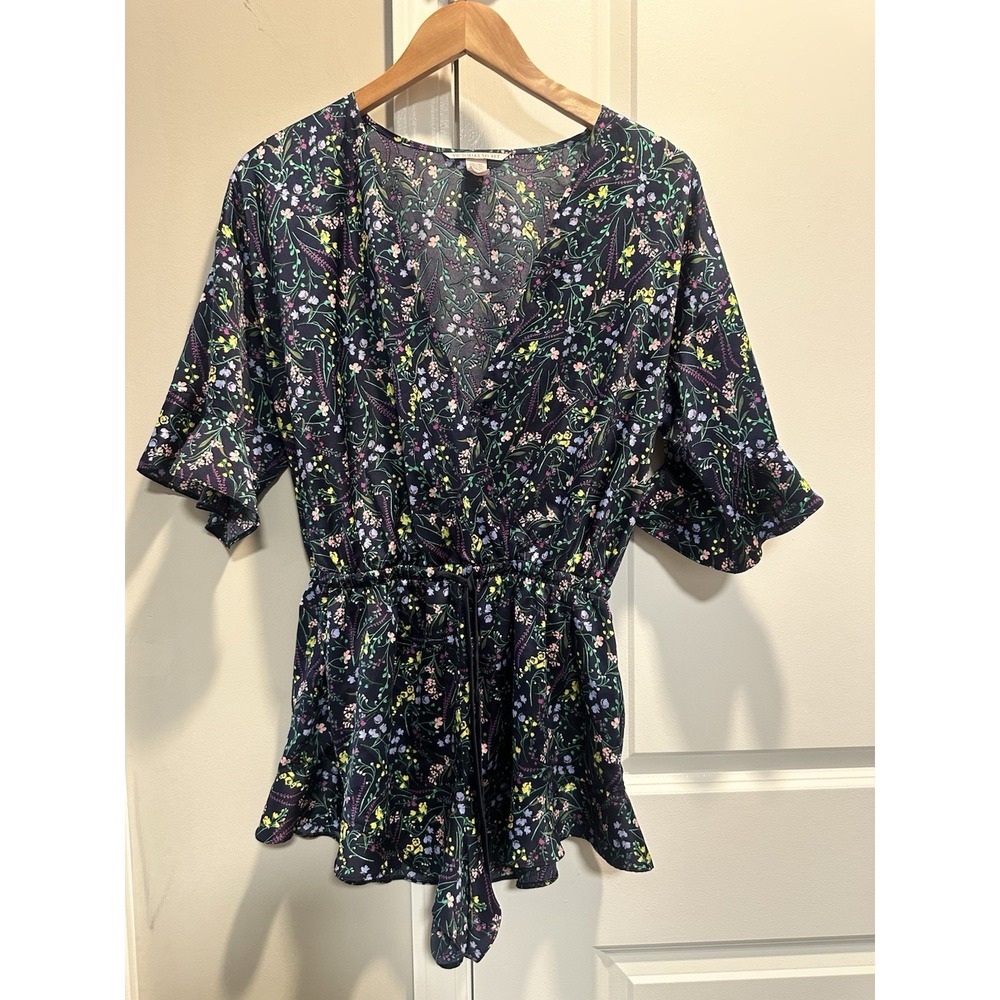 Victoria's Secret Pajama Romper Floral Medium